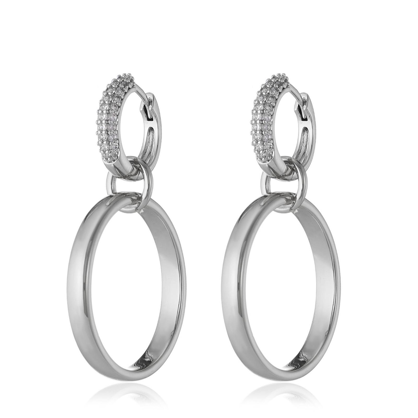 Brenda Edwards for Diamonique Double Hoop Earrings