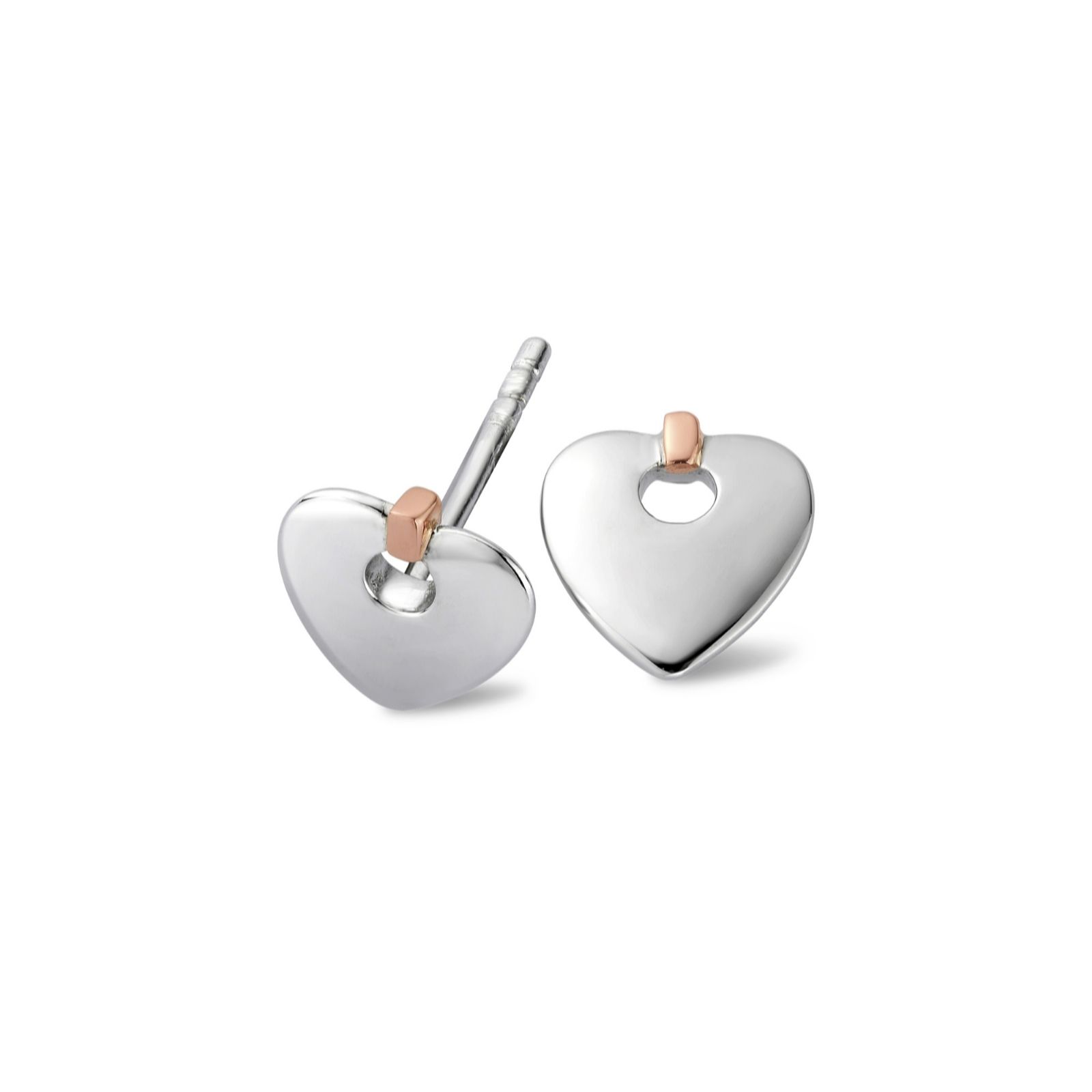 Clogau Cariad Heart Stud Earrings Sterling Silver