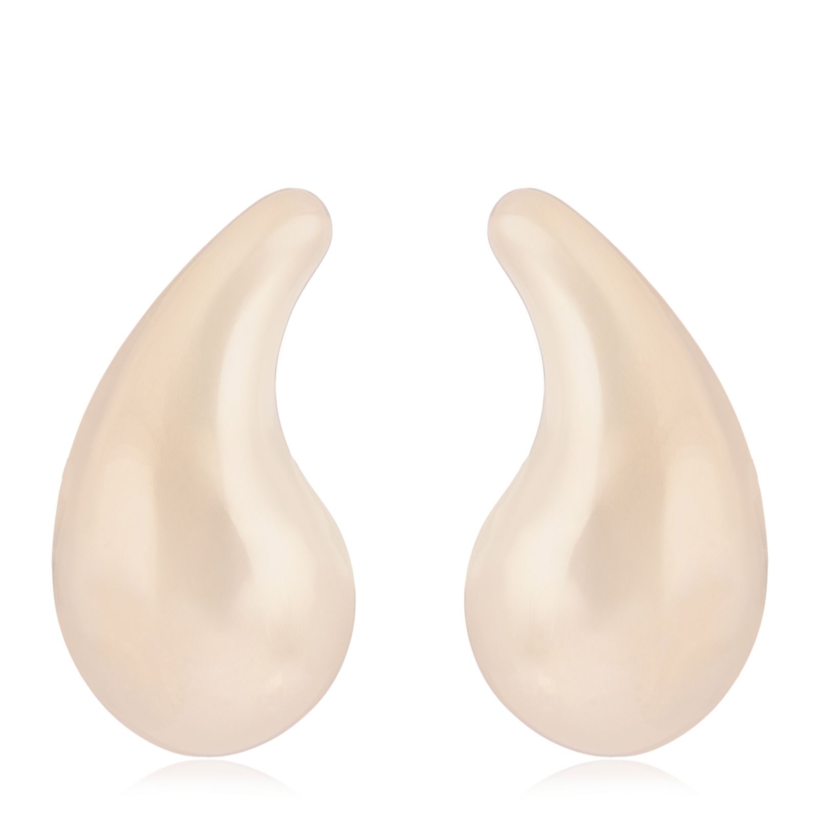 GOLD 9ct Medium Flat Teardrop Stud Earrings 2.3g