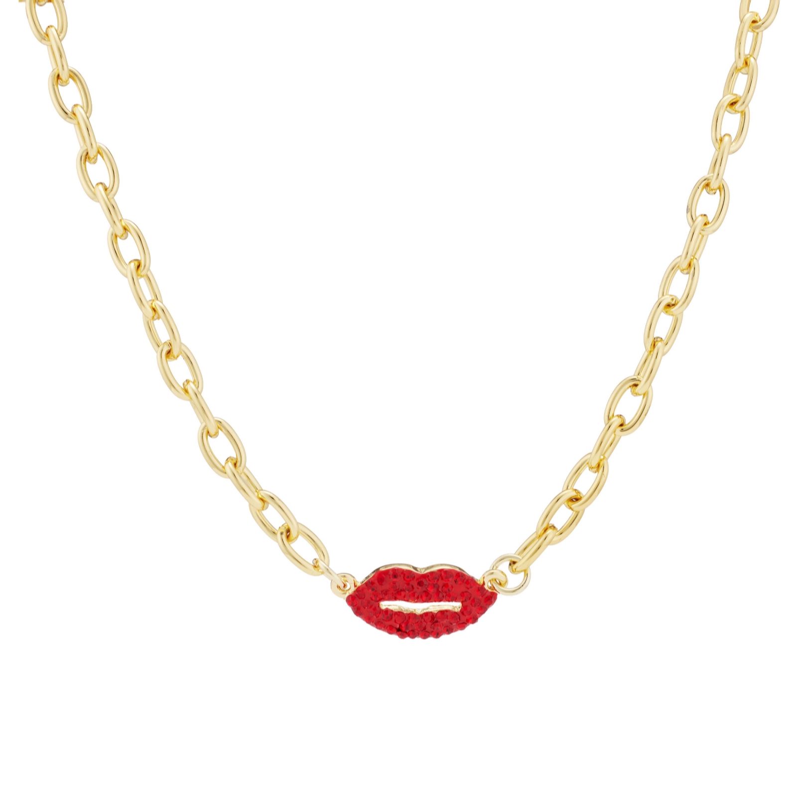 Butler & Wilson Jewellery Gold Butler & Wilson Lip Pendant Necklace