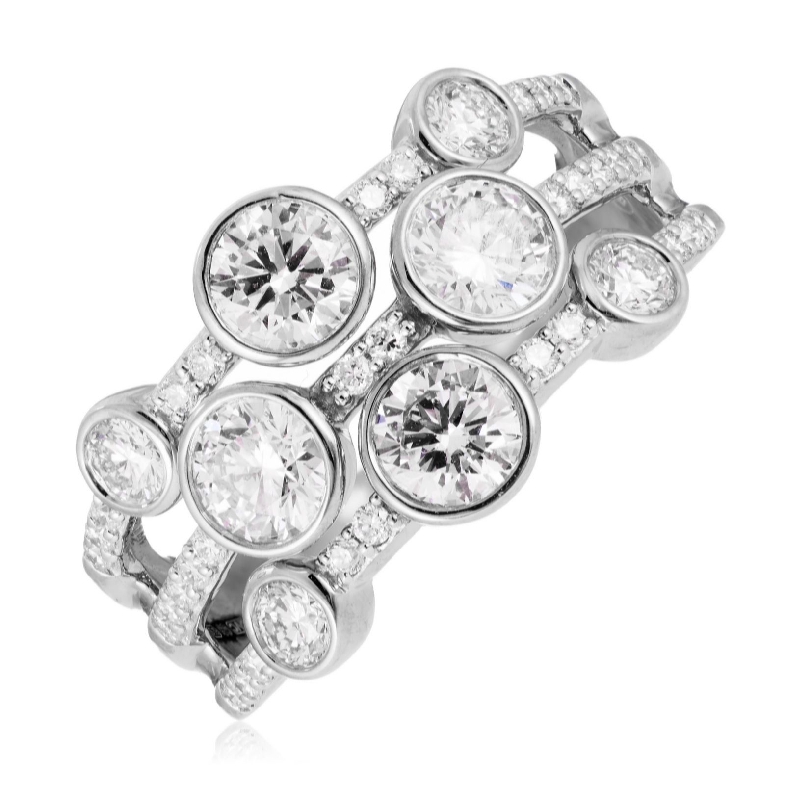 Firelight 1.75ct  Lab Grown Diamond Bubble Ring 9ct Gold