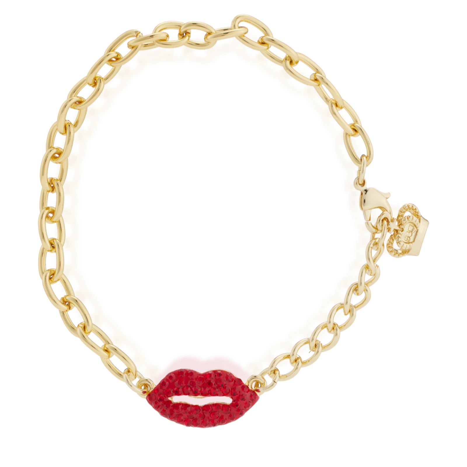 Butler & Wilson Jewellery Gold Butler & Wilson Lip Pendant Bracelet