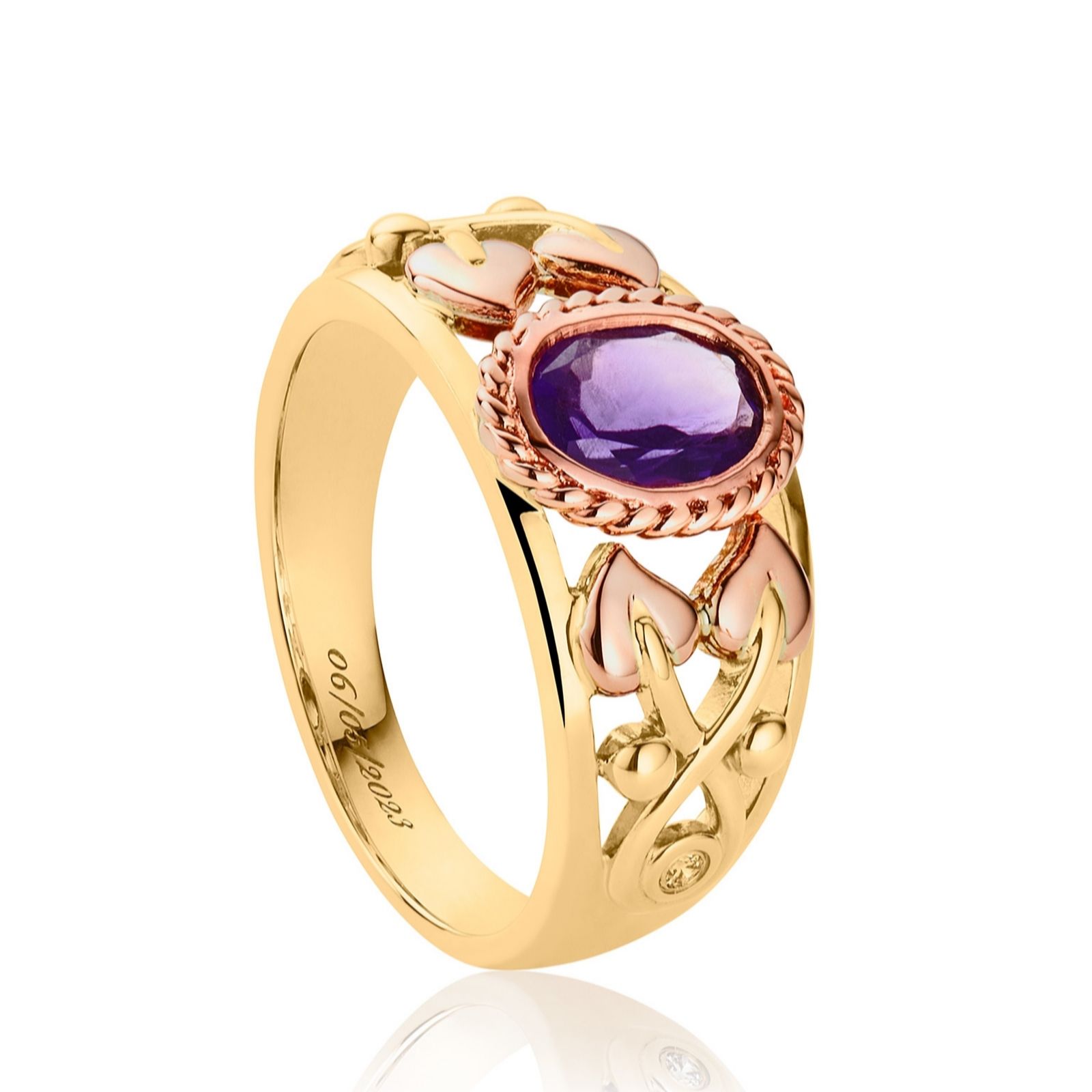 Clogau Tree of Life Delphinium Amethyst Ring  9ct Gold