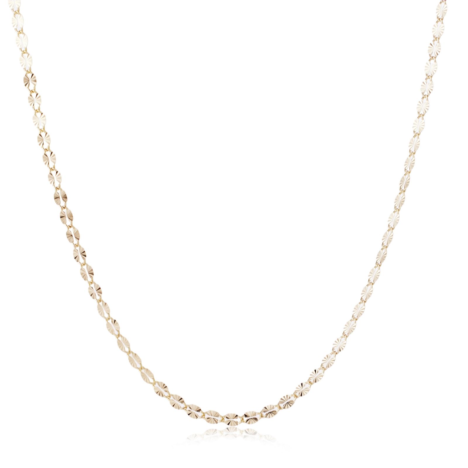 GOLD 9ct Yellow Gold 2.8mm Diamond Cut Forzatina Chain 1.52g