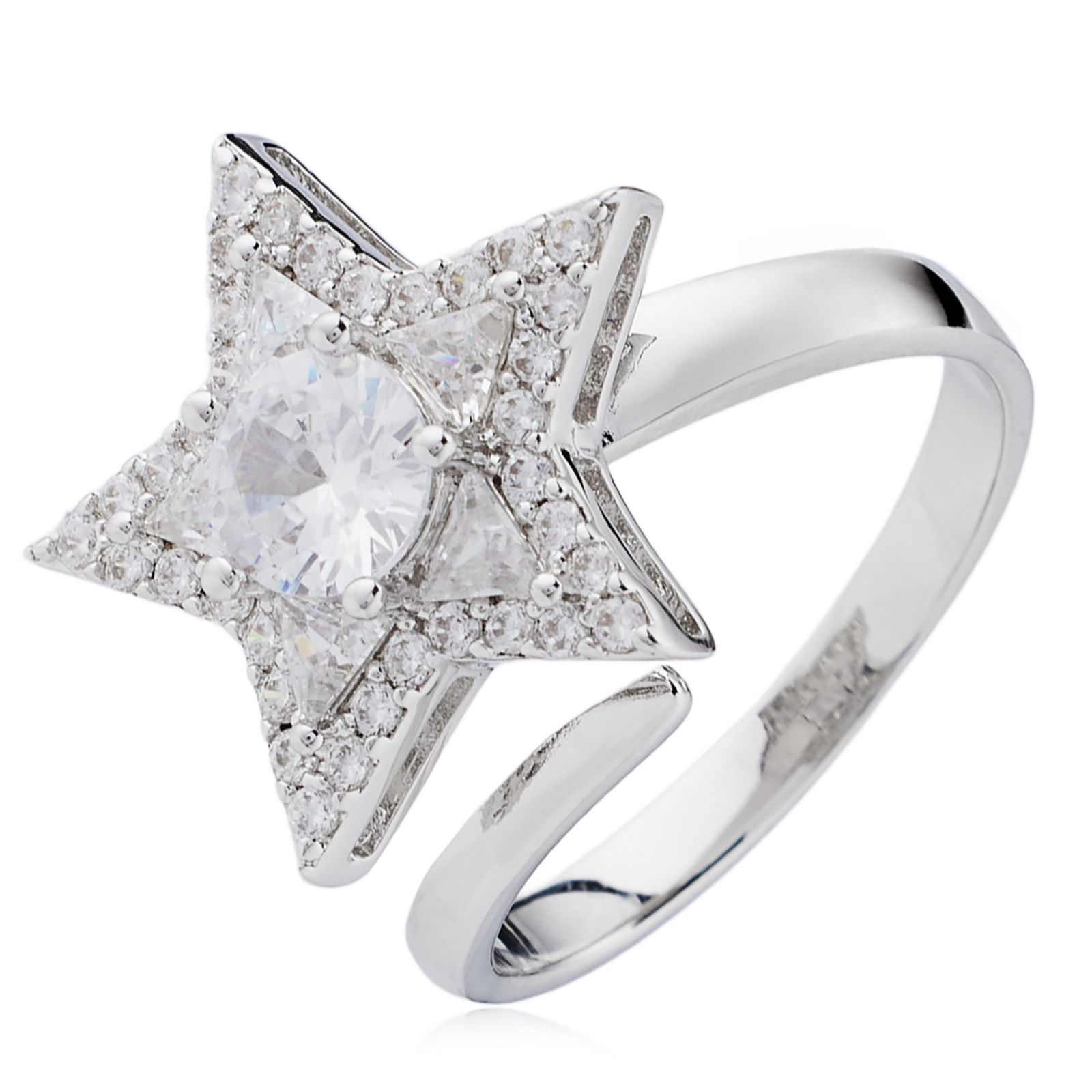 Butler & Wilson Jewellery Rhodium Butler & Wilson Sparkling Star Ring