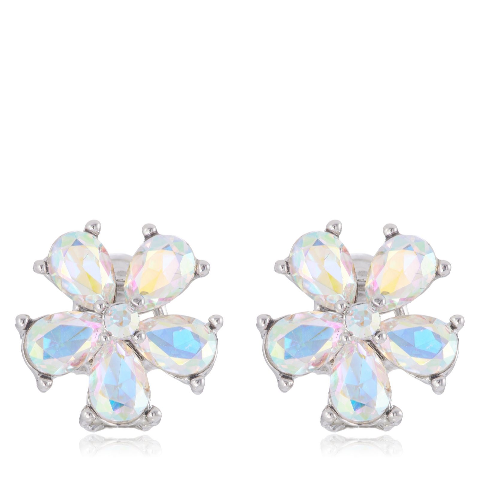 Butler & Wilson Jewellery Gold Butler & Wilson Faux Pearl Floral Earrings