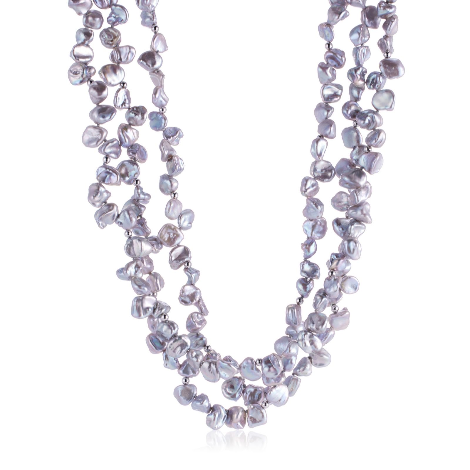 Lara Pearl Private Reserve 8mm Petal Keshi 53cm Necklace