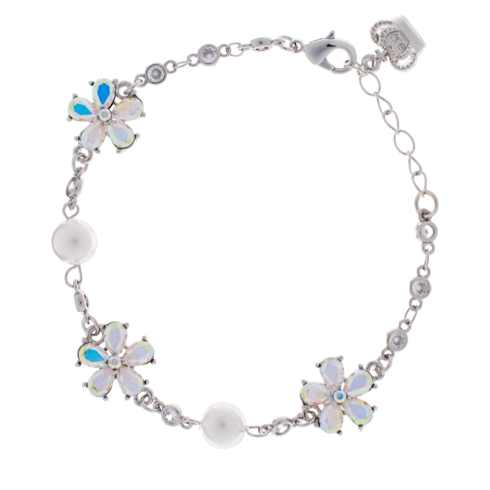 Butler & Wilson Jewellery Gold Butler & Wilson Faux Pearl Floral Bracelet