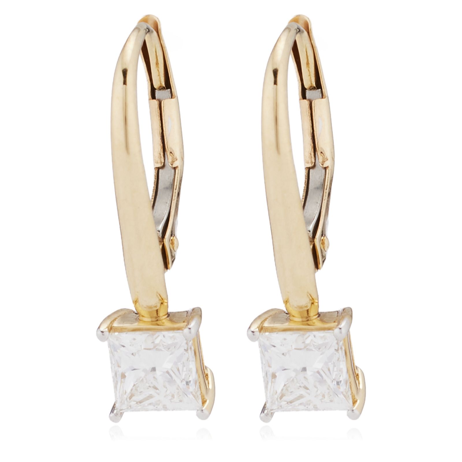 Fire Light Diamonds 1ct Leverback Earring  9ct Gold