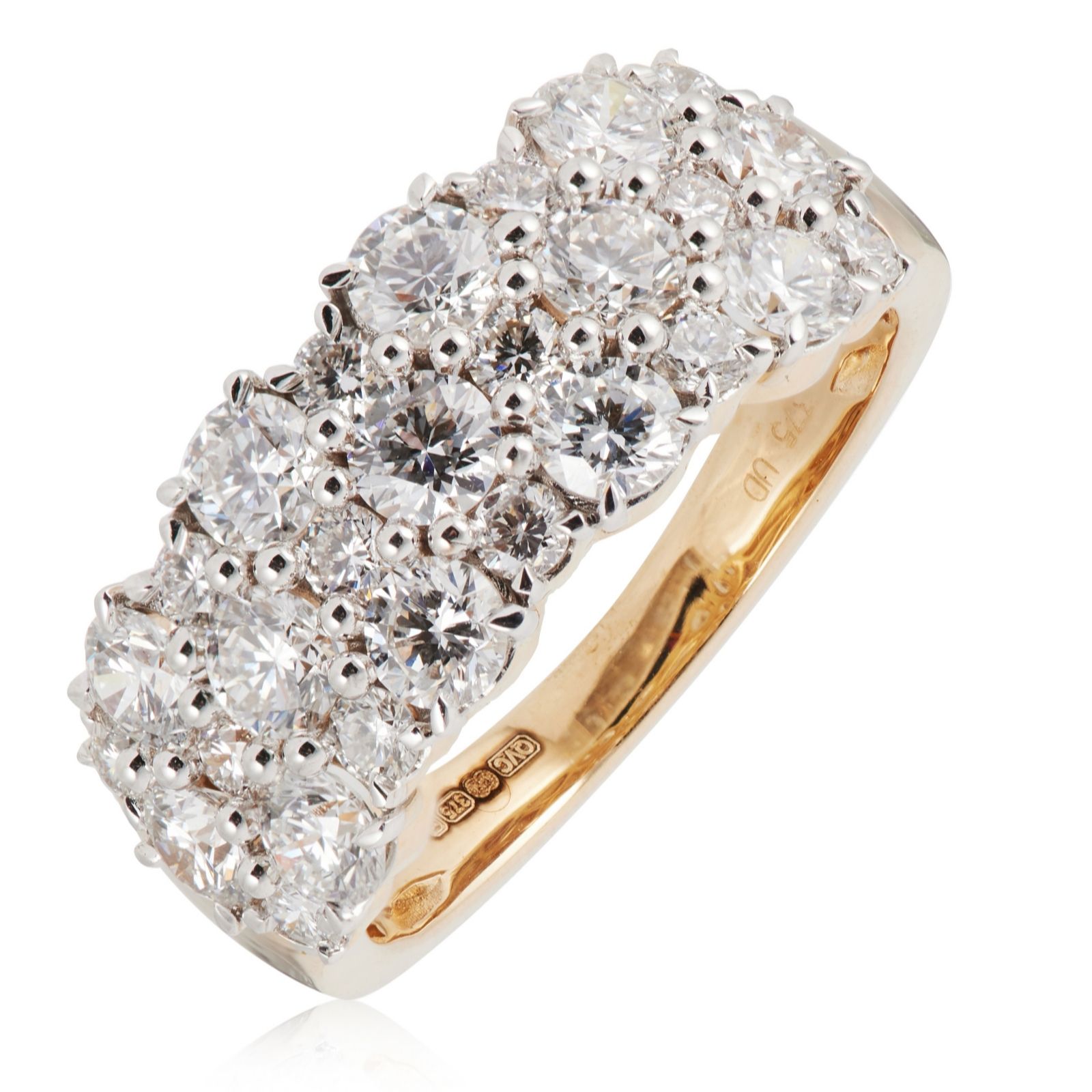 Fire Light 2ct Lab Grown Diamond Eternity Ring 9ct Gold