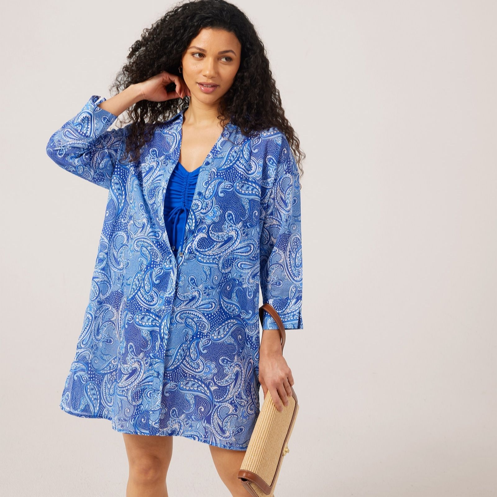 Ruth Langsford Cobalt Holiday Shirt
