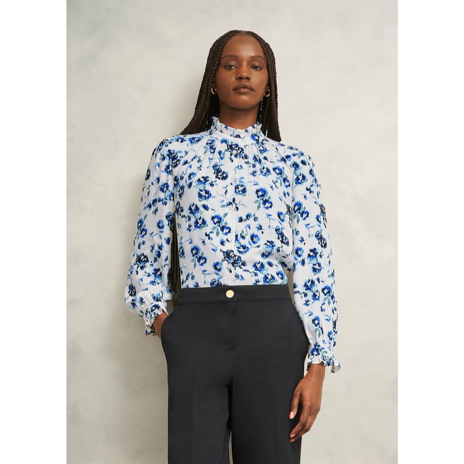 Hobbs London Ivory Multi Elspeth Blouse