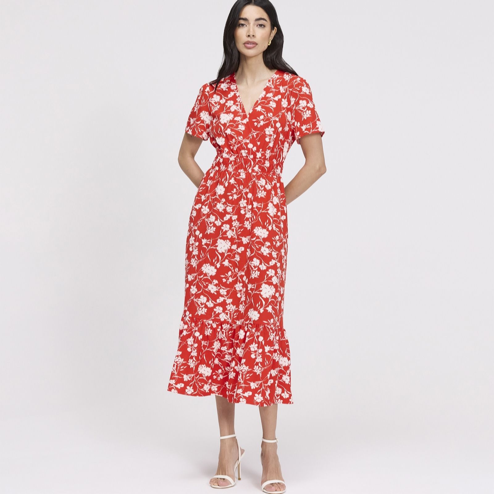 Finery London Deena Floral Printed Dress Petite women's