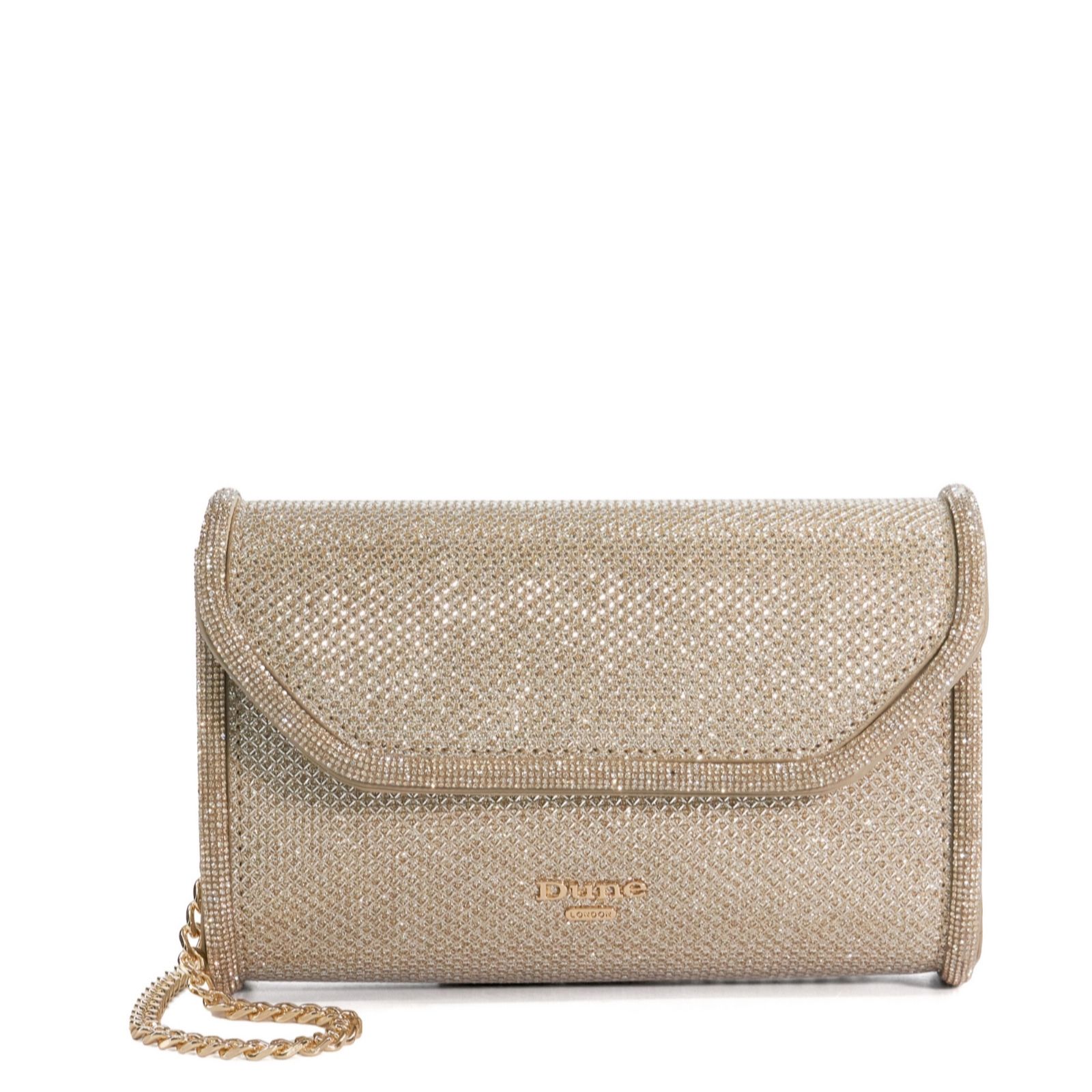 Dune Bronze Bellini Glitter Clutch