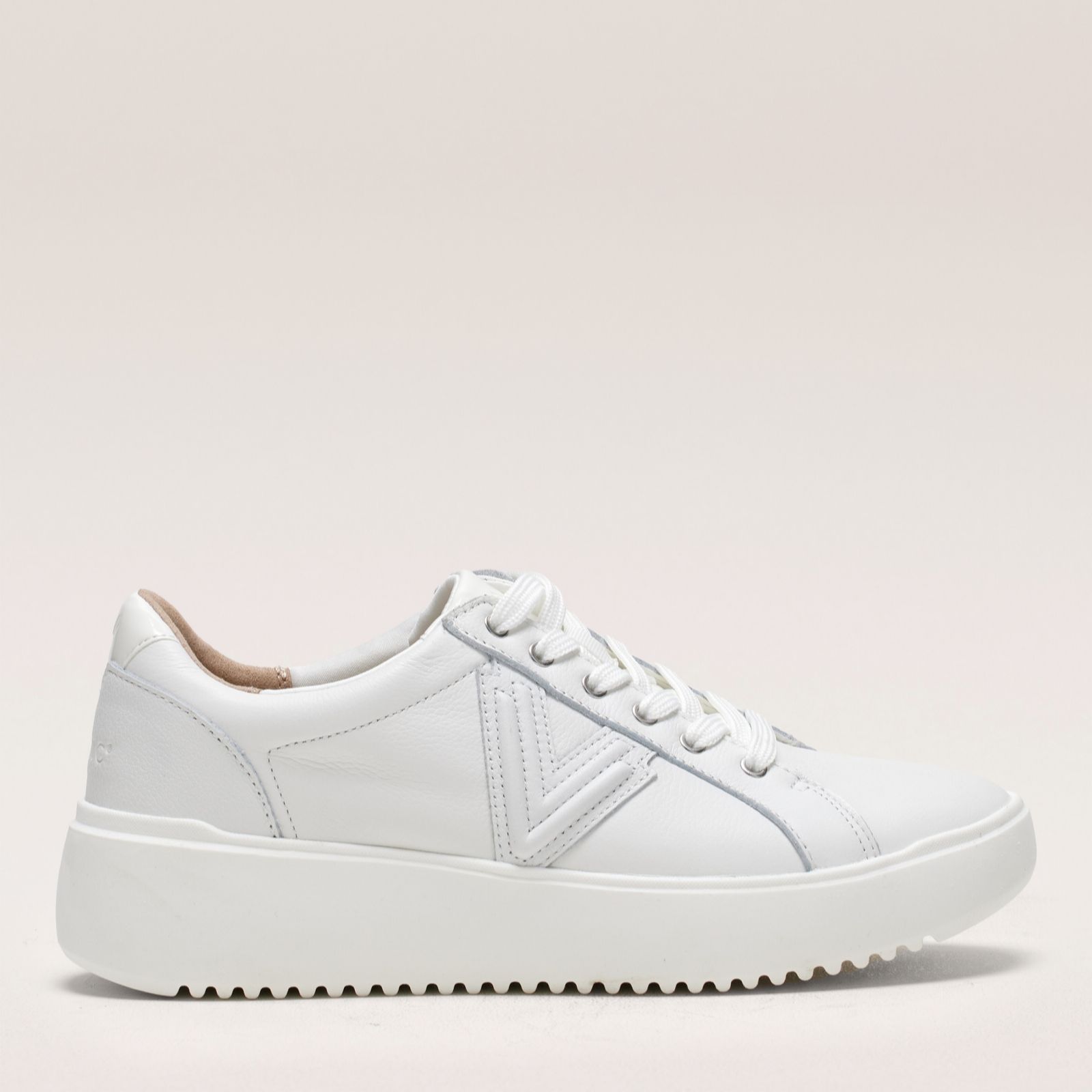 Vionic Kearny Platform Lace Up Trainer with Arch Support in Gold