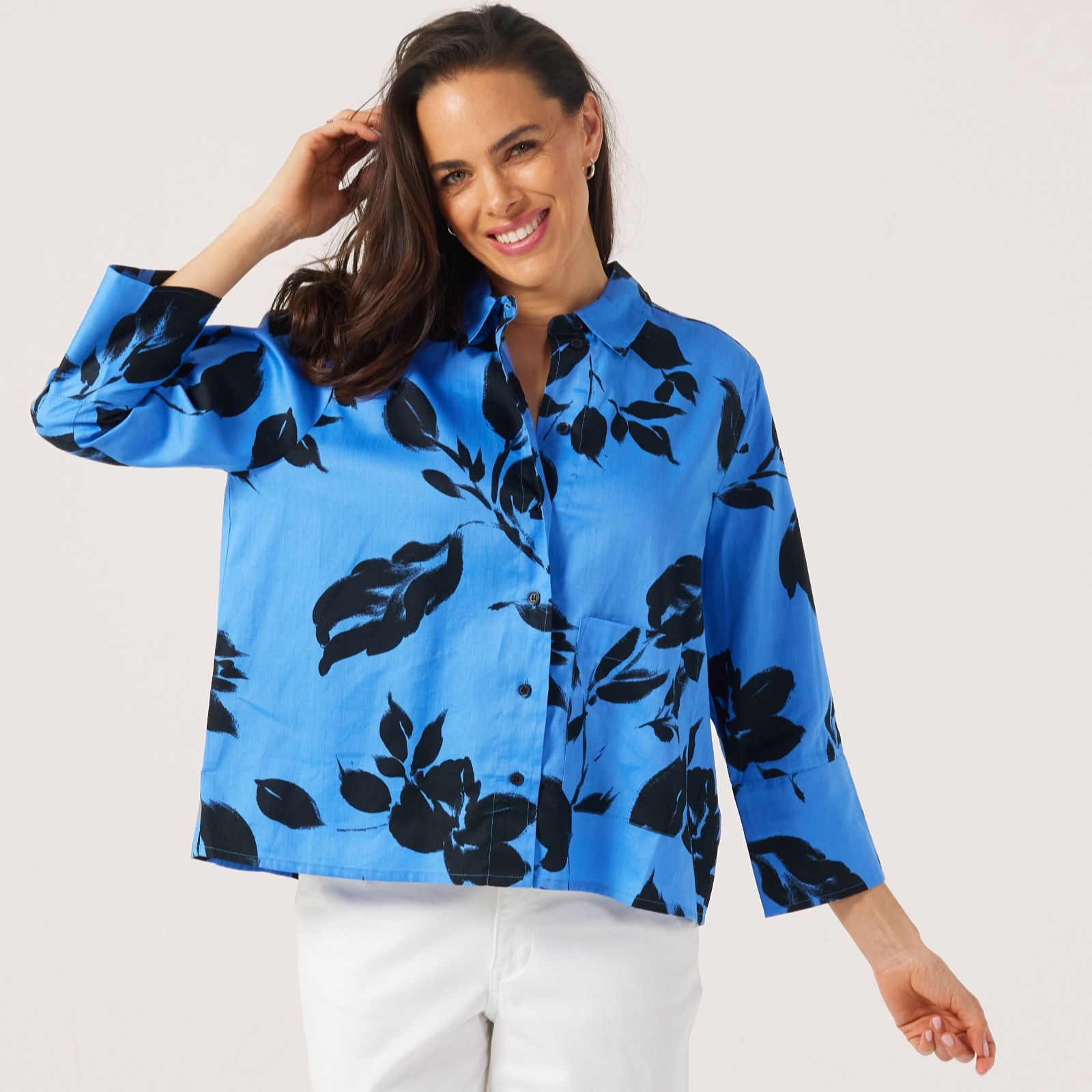 Masai Copenhagen Indiya Printed Cotton Satin Shirt