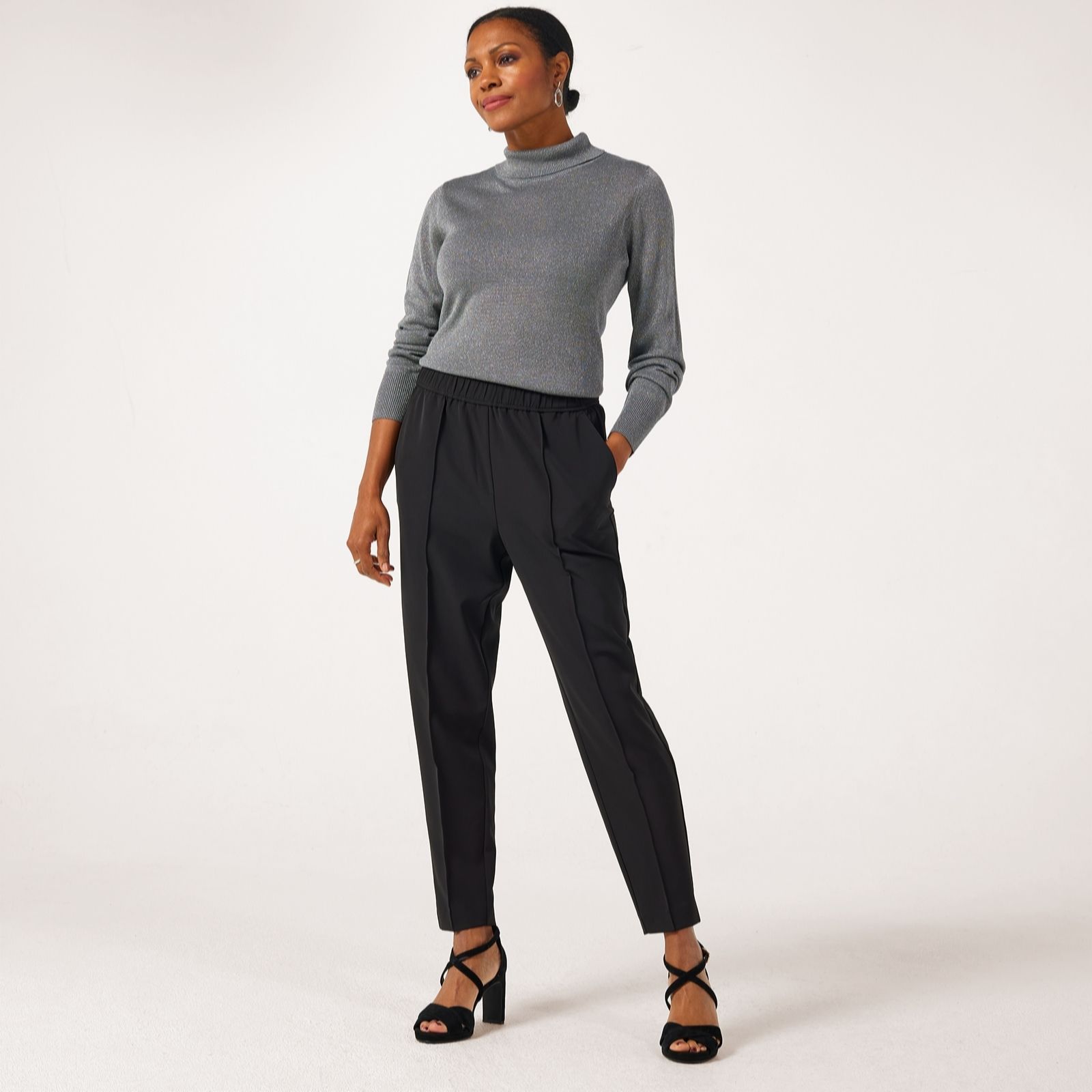 Ruth Langsford Black Cigarette Trousers Standard