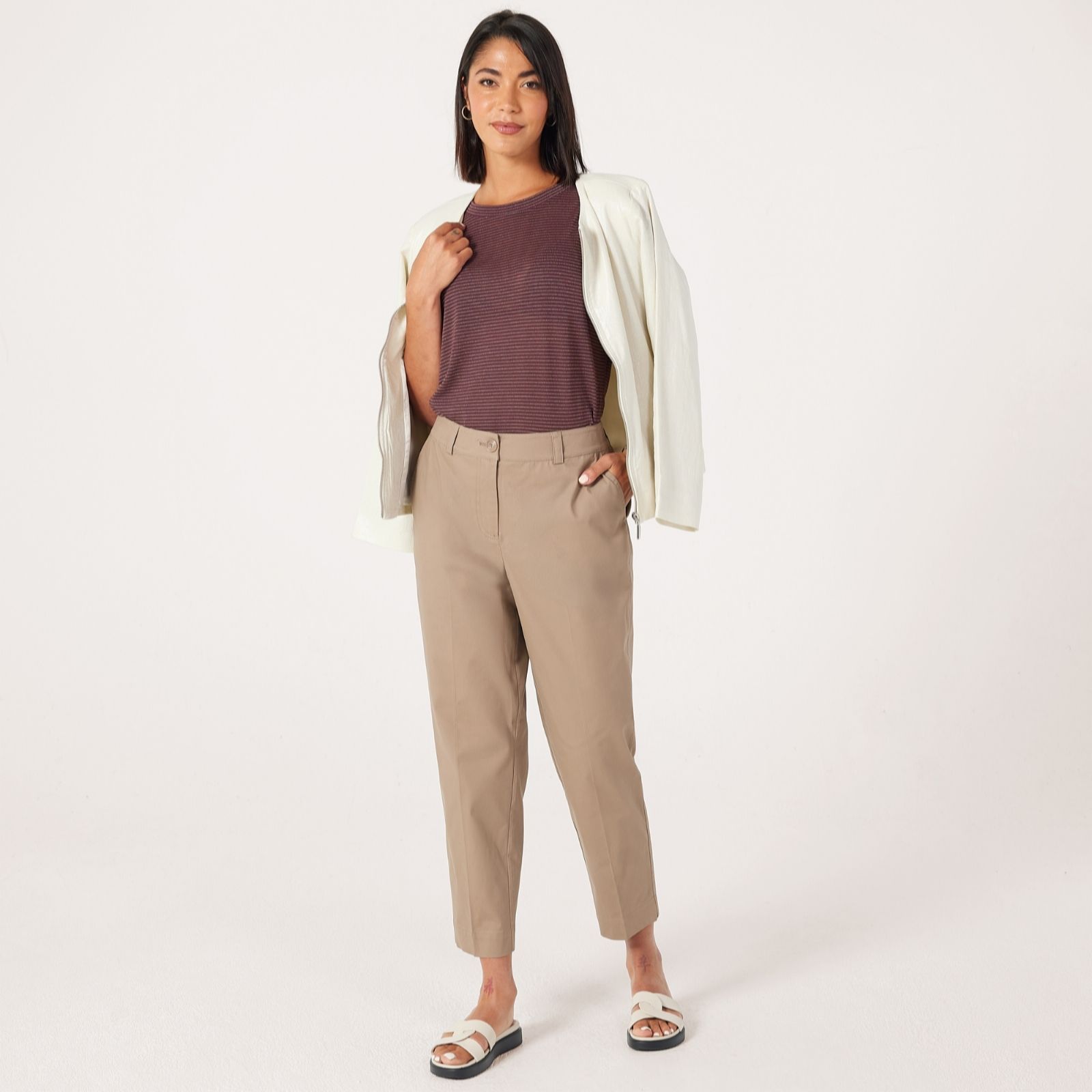 Ben De Lisi Navy Textured Chino Trouser Petite