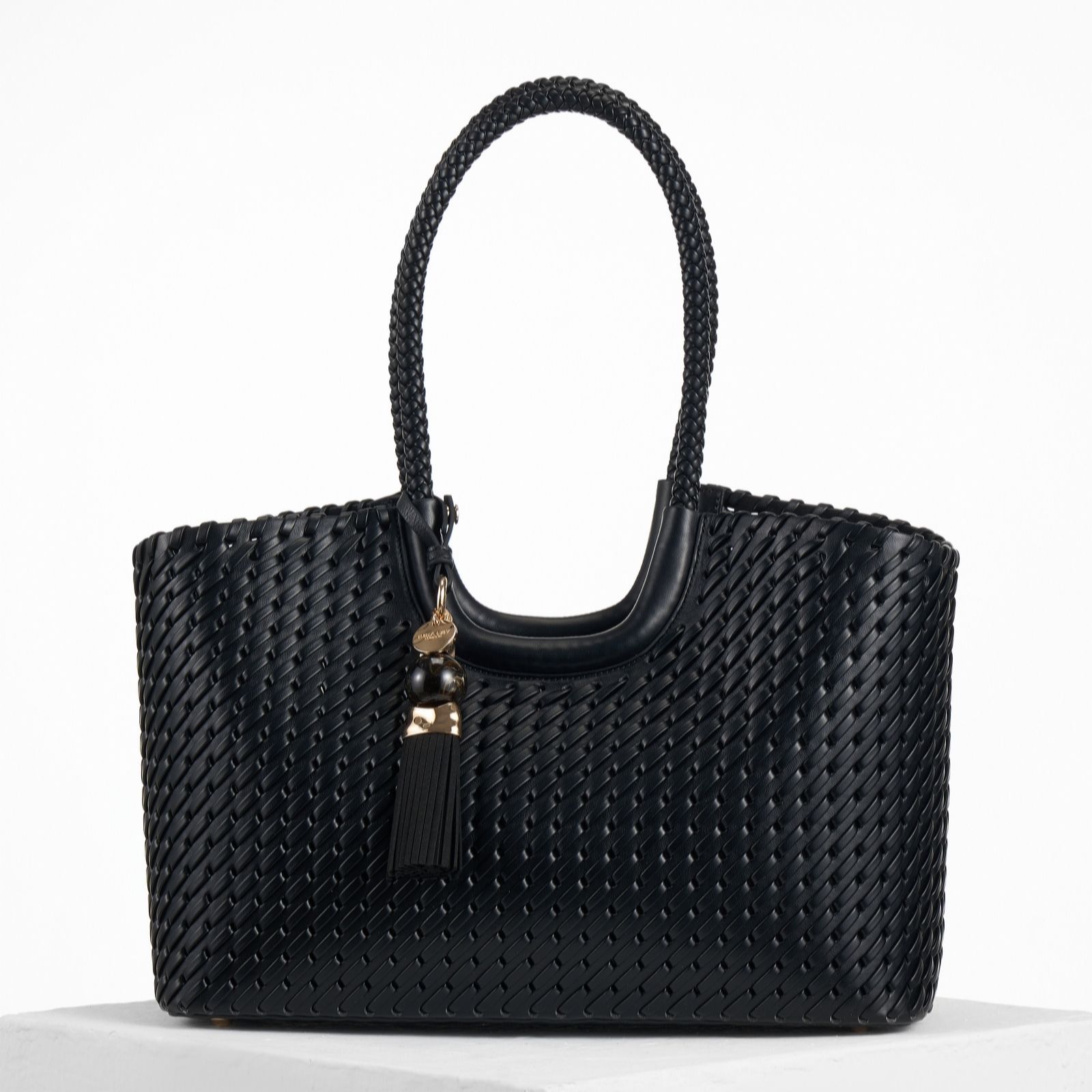 Luella Grey Women's Black Lillie Whipstitch Tote