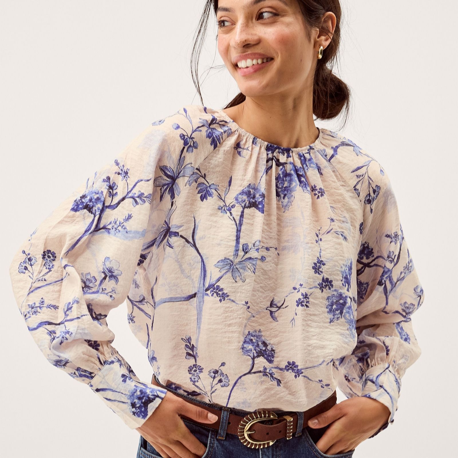 Monsoon Blush Jada Print Blouse