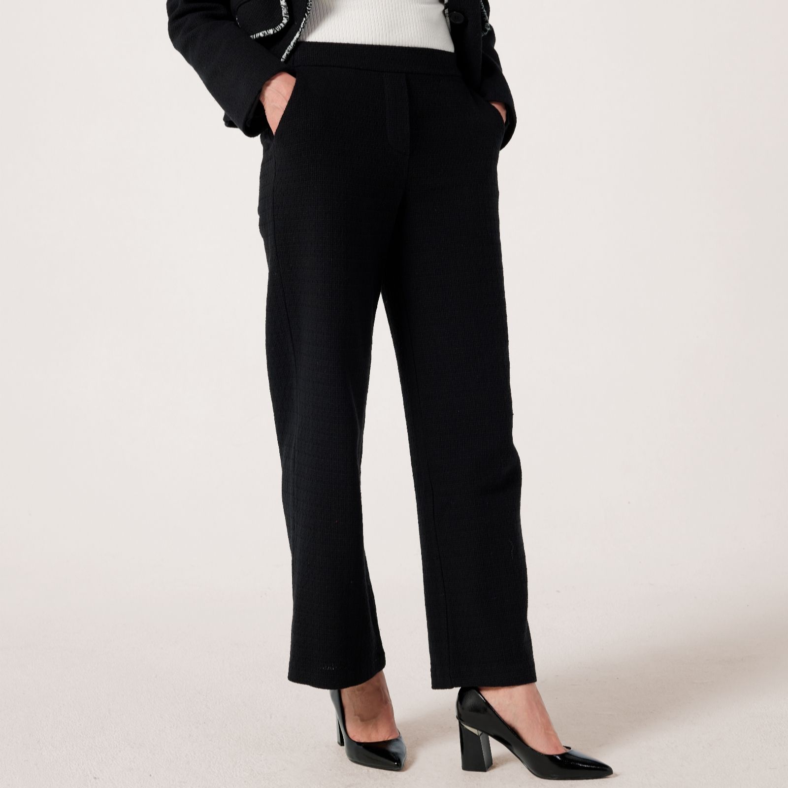 Helene Berman Black Tweed Smart Trouser Standard 30* Inseam