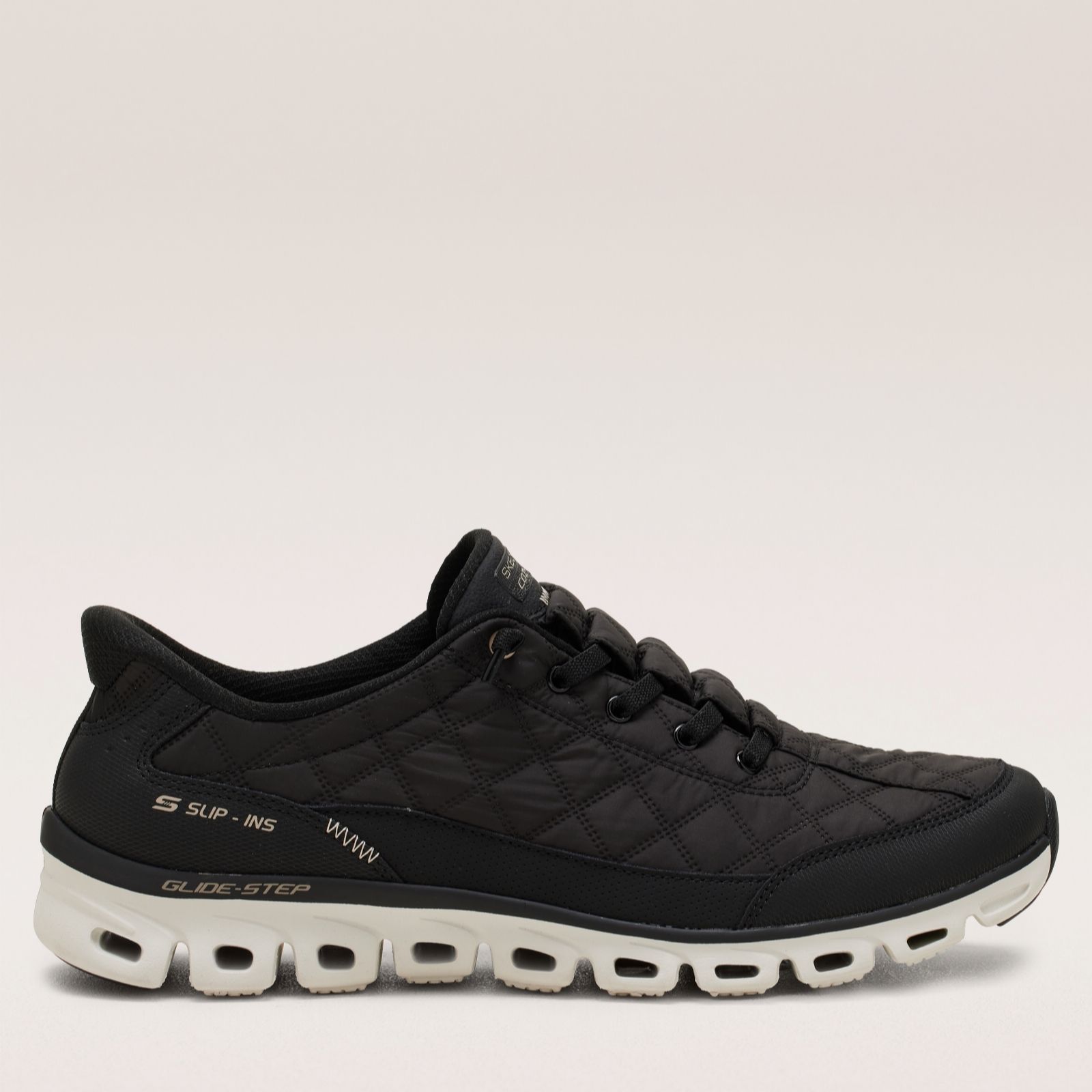 Skechers Black Glide-Step At Ease Slip-Ins Trainer