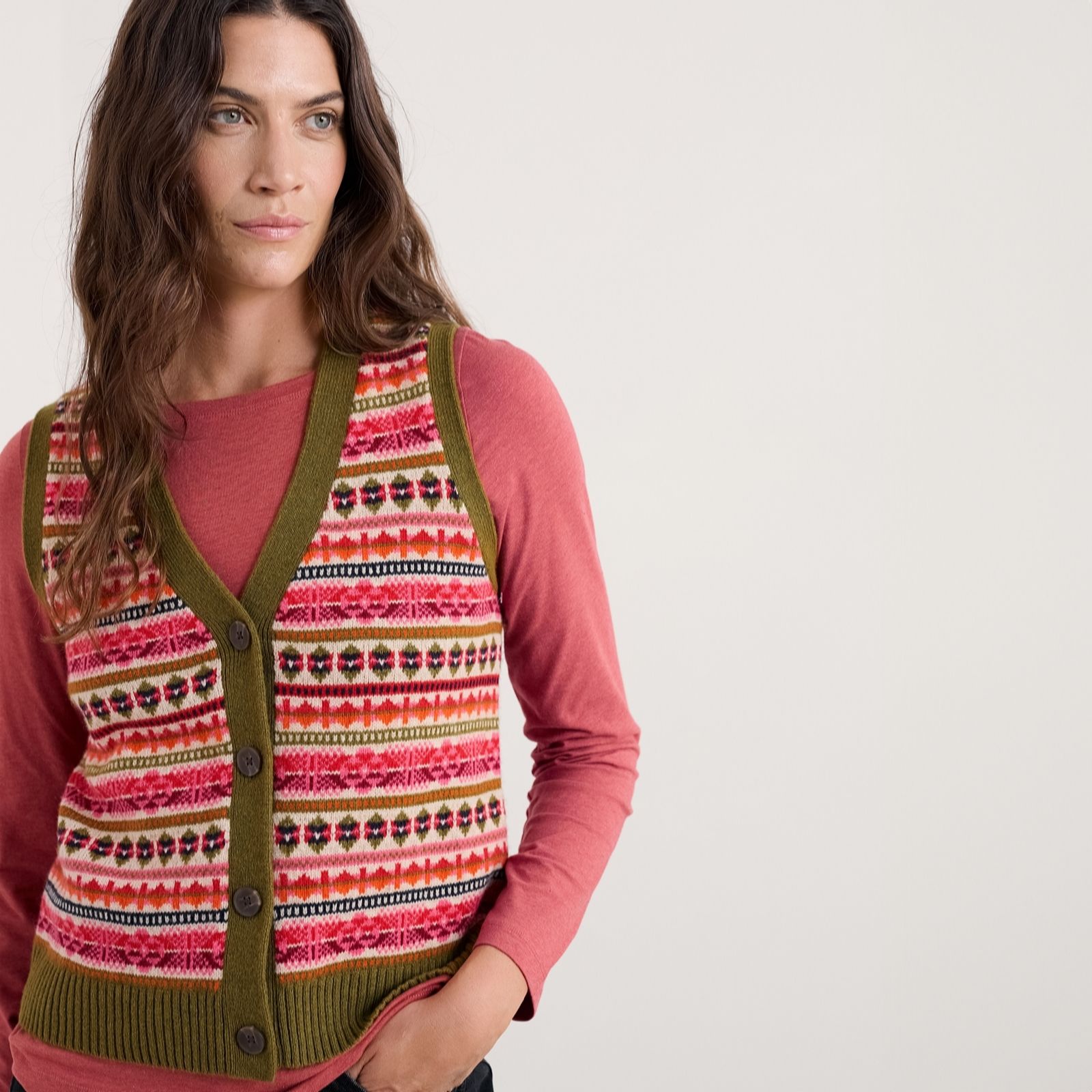 Seasalt Cornwall Women's Multi Percella Cove Waistcoat Vest
