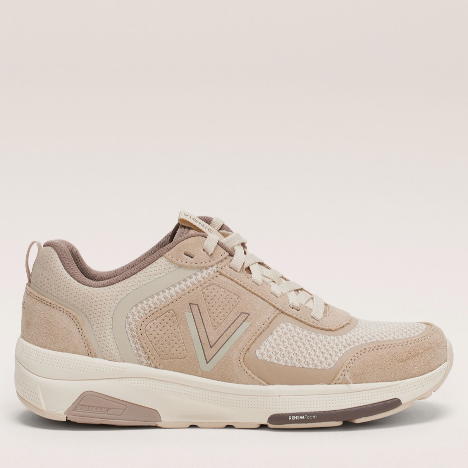 Vionic Lucid Beige Strider Walk Knit Trainers