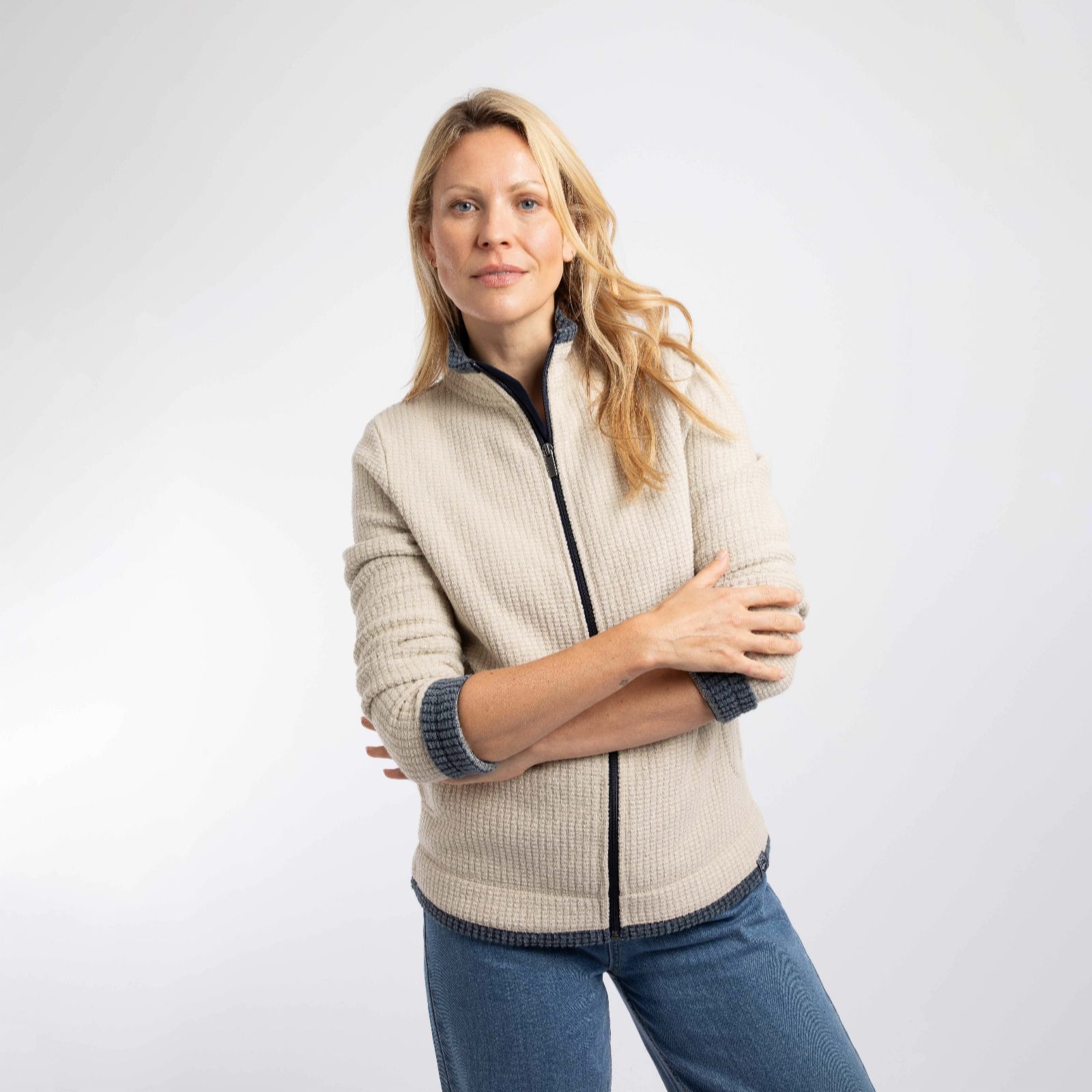Weird Fish Ariana Full Zip Grid Fleece women's