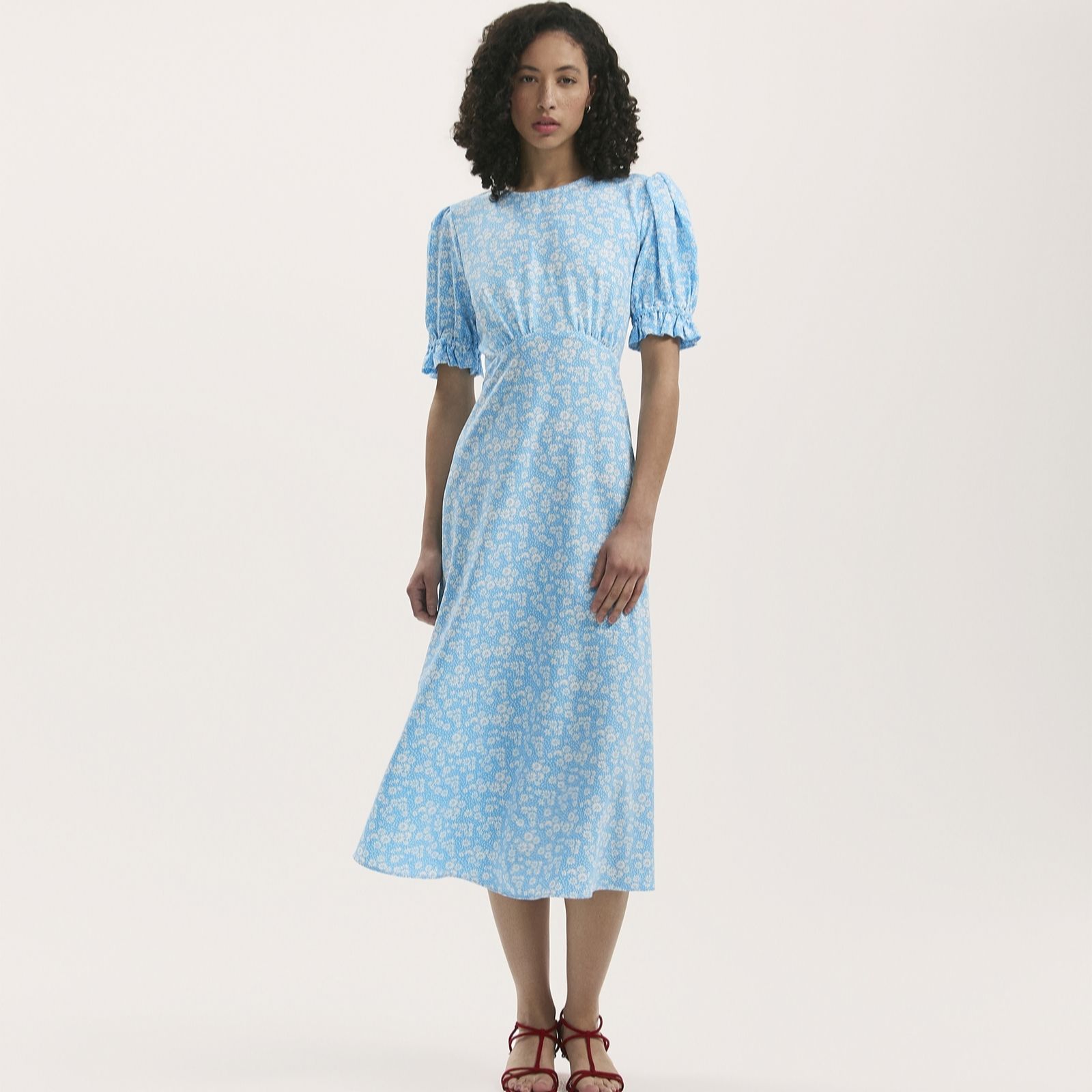 Finery London Mela Floral Print Midi Dress women's