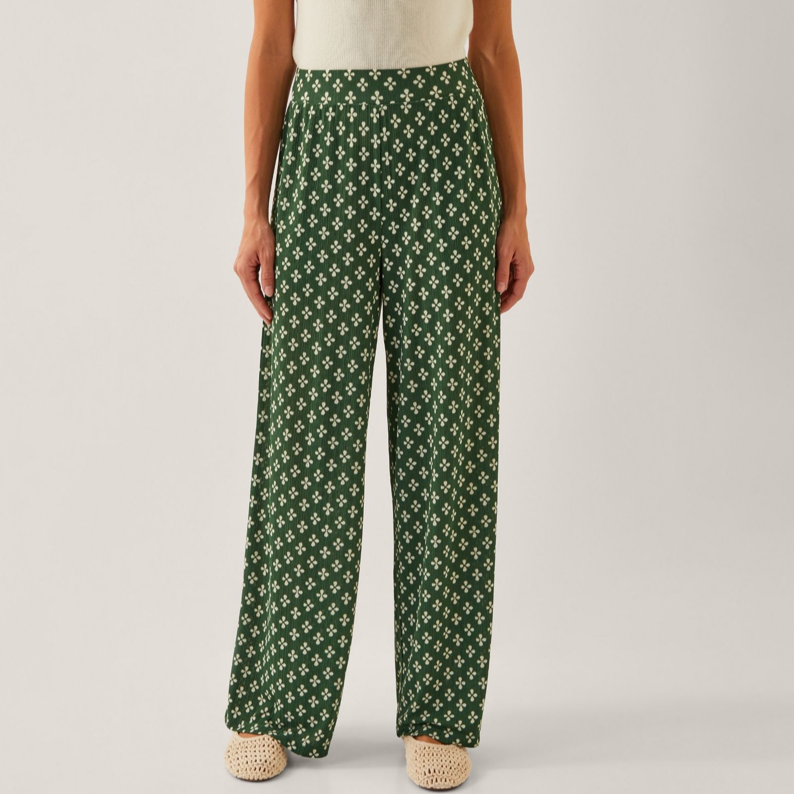 Monsoon Khaki Daisey Geo Floral Trouser