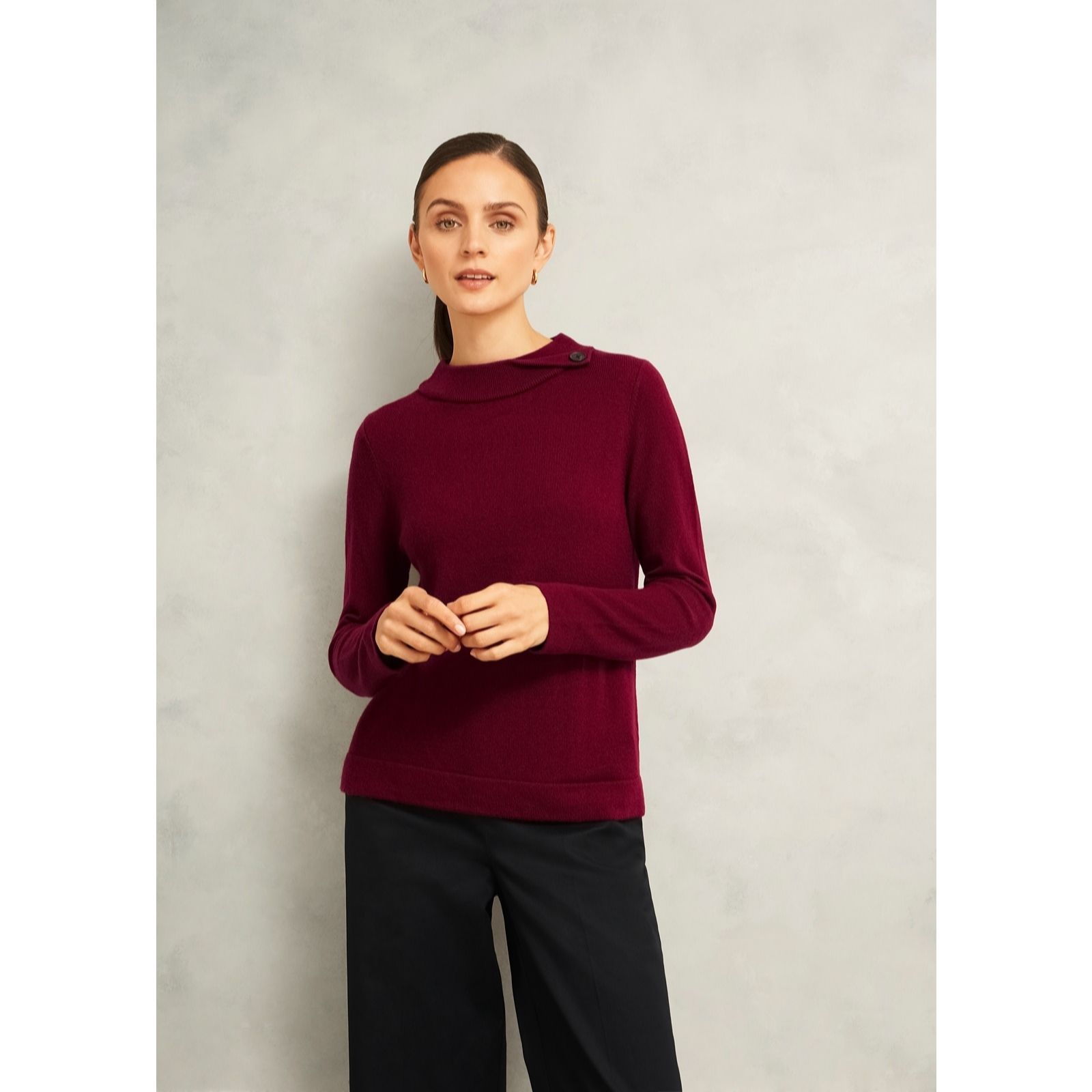 Hobbs London Beryl Red Talia Wool Blend Jumper