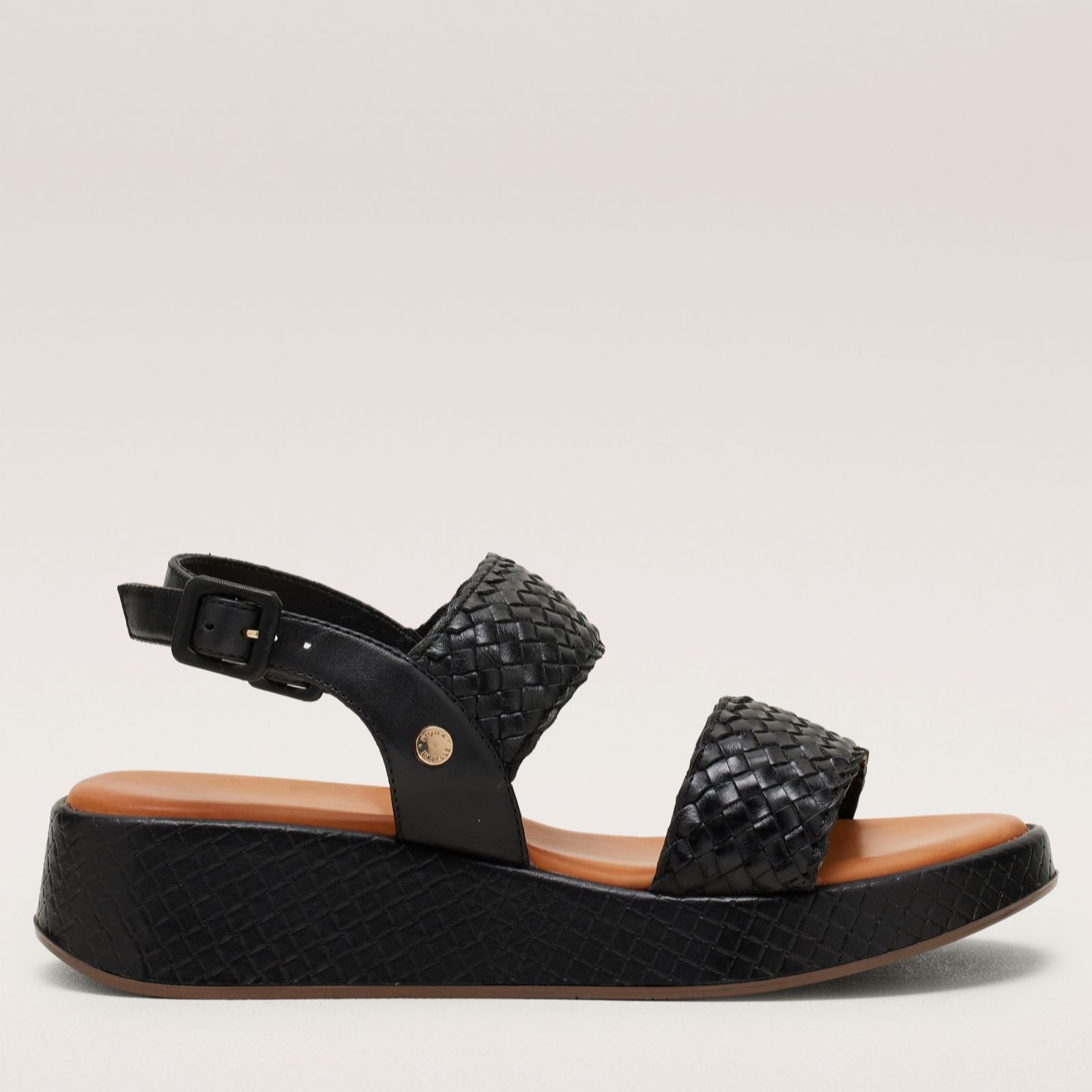 Moda In Pelle Women's 'Kaccia' Leather Heeled Sandals in Black | Size: 8