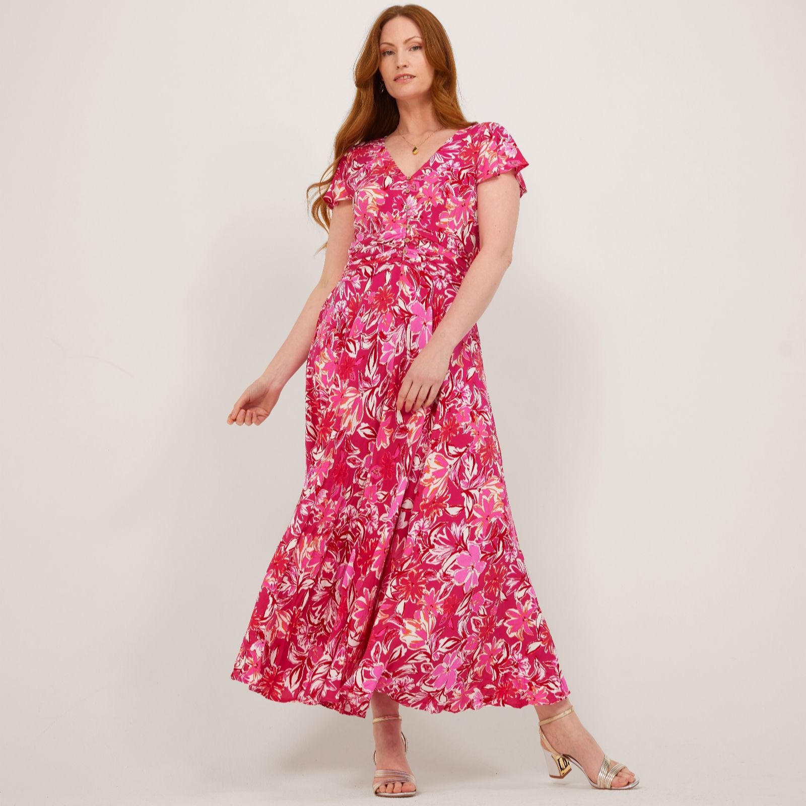 Izabel London Floral Print Maxi Dress