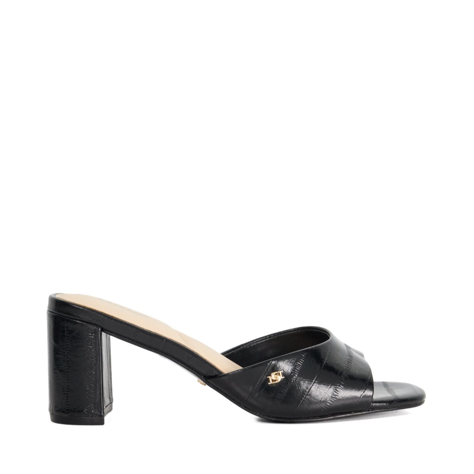 Dune Black London Marcelle Block Heel Shoe