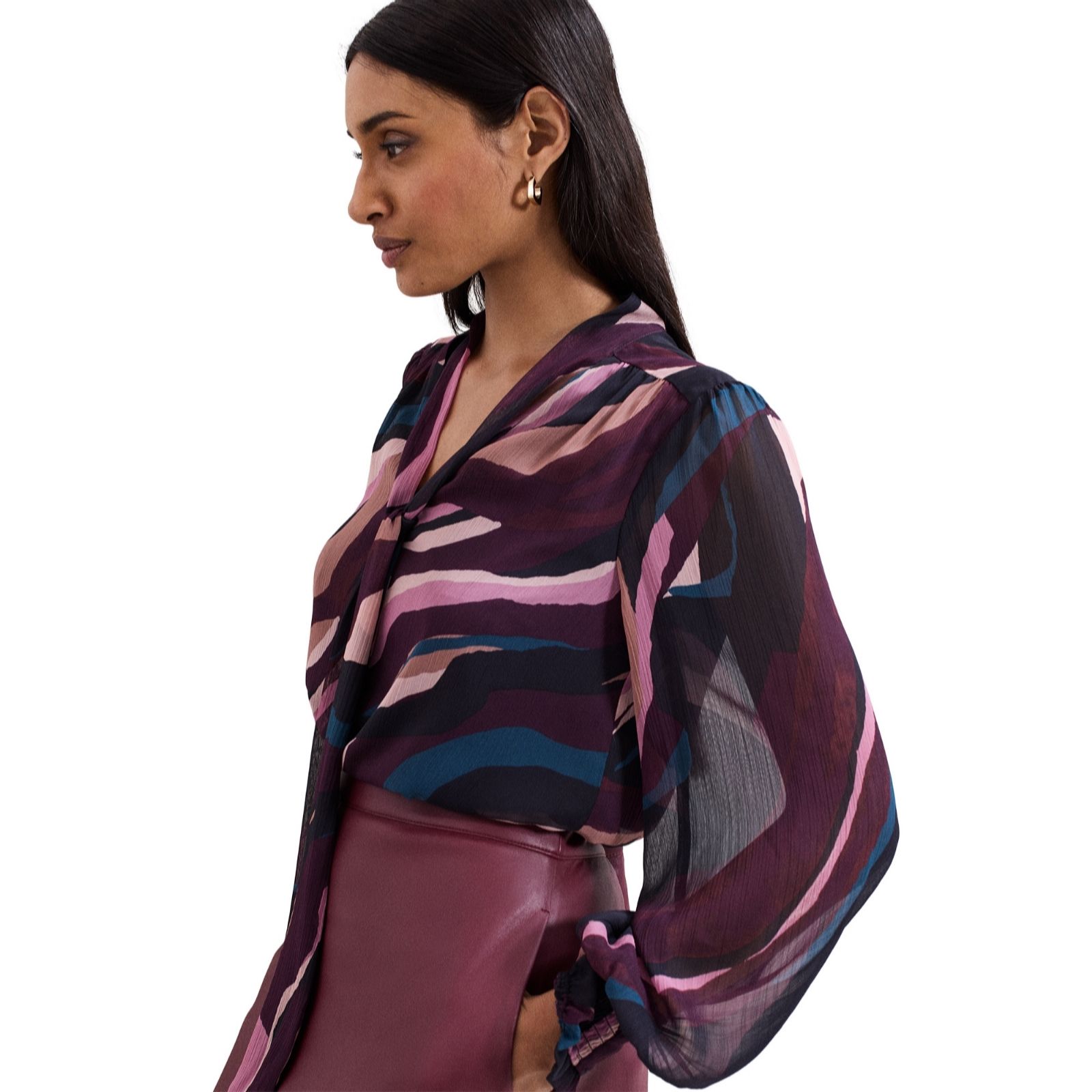 Phase Eight Shelby Stripe Print Blouse women's