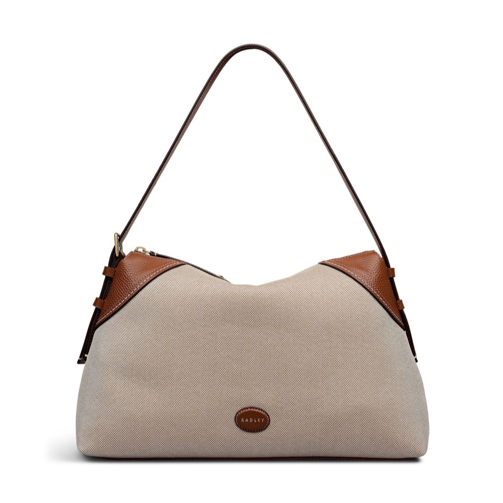 Radley Natural Crawford Mews Large Ziptop Shoulder Bag