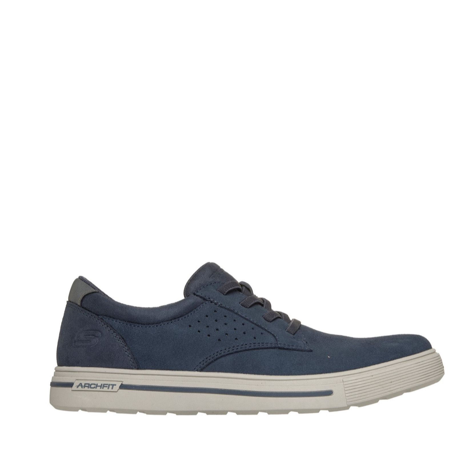 Skechers Men's Relaxed Fit: Arch Fit Solano 2.0 - Rey Sneaker in Gray, Size 12 | Leather/Textile/Synthetic