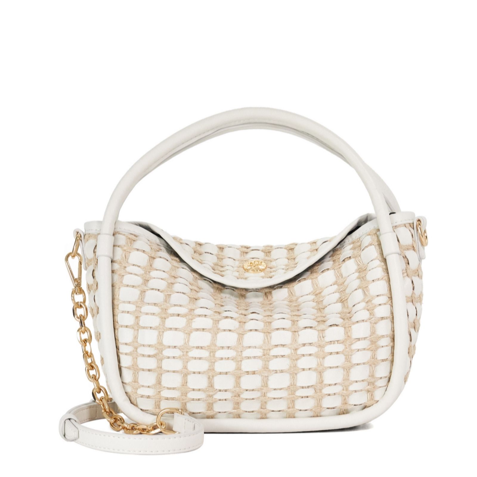 Dune Chocolate Dini Deliberate Woven Cross-Body Bag