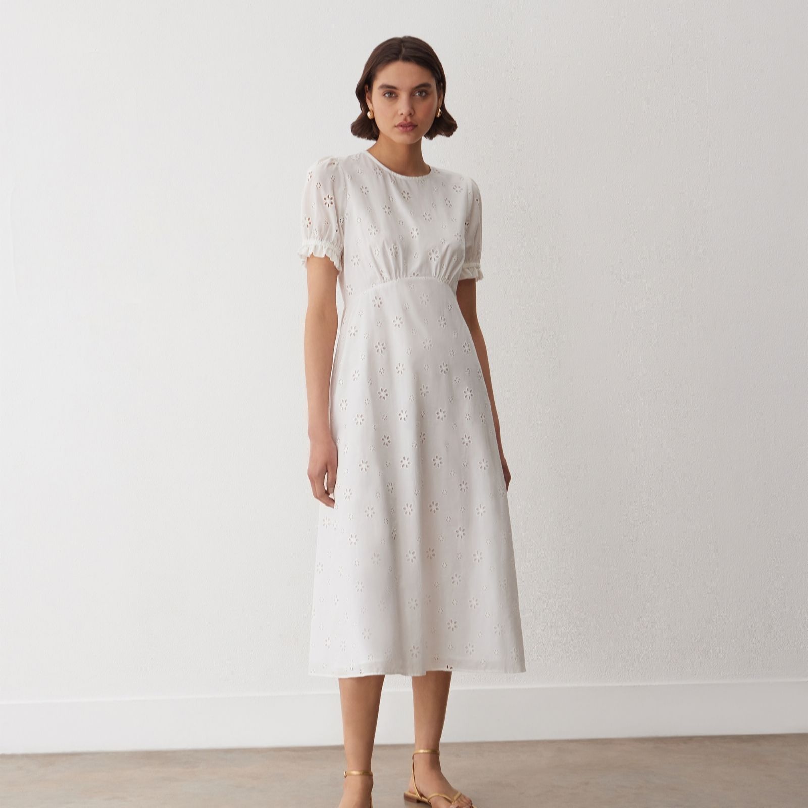 Finery Mela Cotton Eyelet Broderie Dress