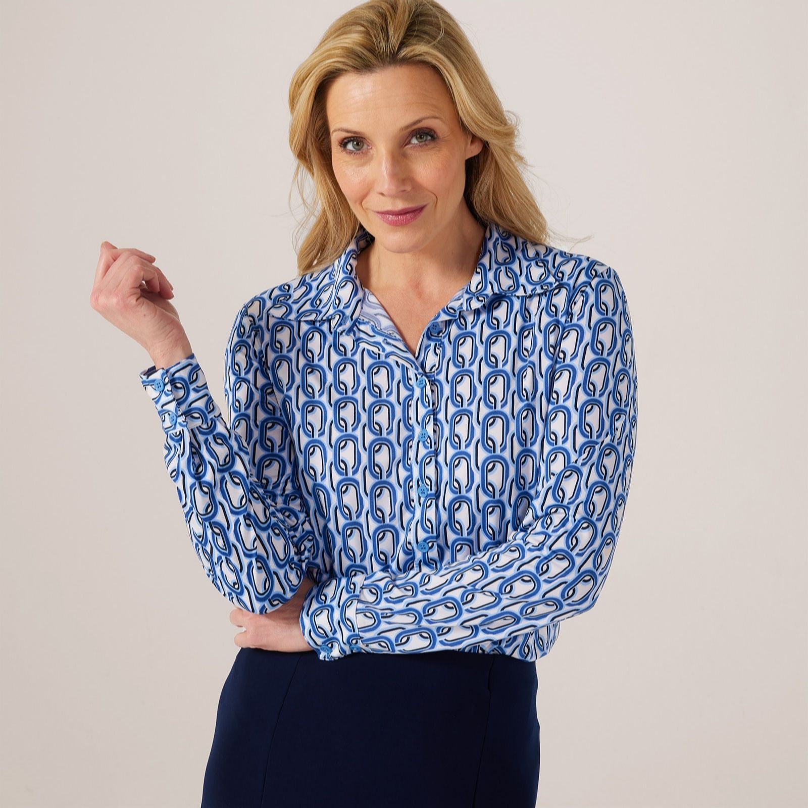 Kim & Co Printed Brazil Jersey Long Sleeve Shirt