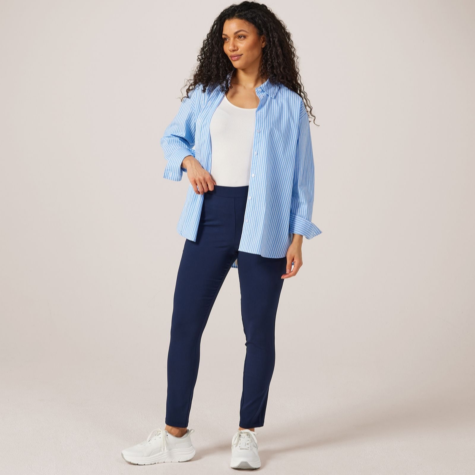 Nina Leonard Pull-On Narrow Leg Petite Trousers