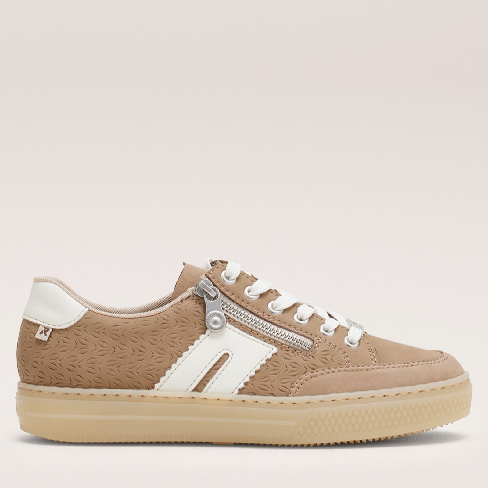 Rieker Beige Lifestyle Zip Trainer