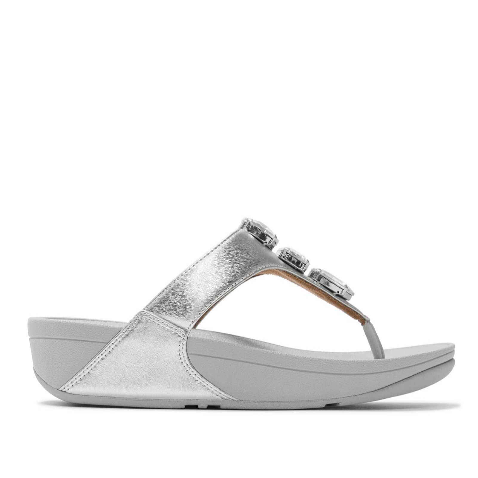 Fitflop Deep Tan Lulu Ultra-Jewel Metallic Toe Post Sandals