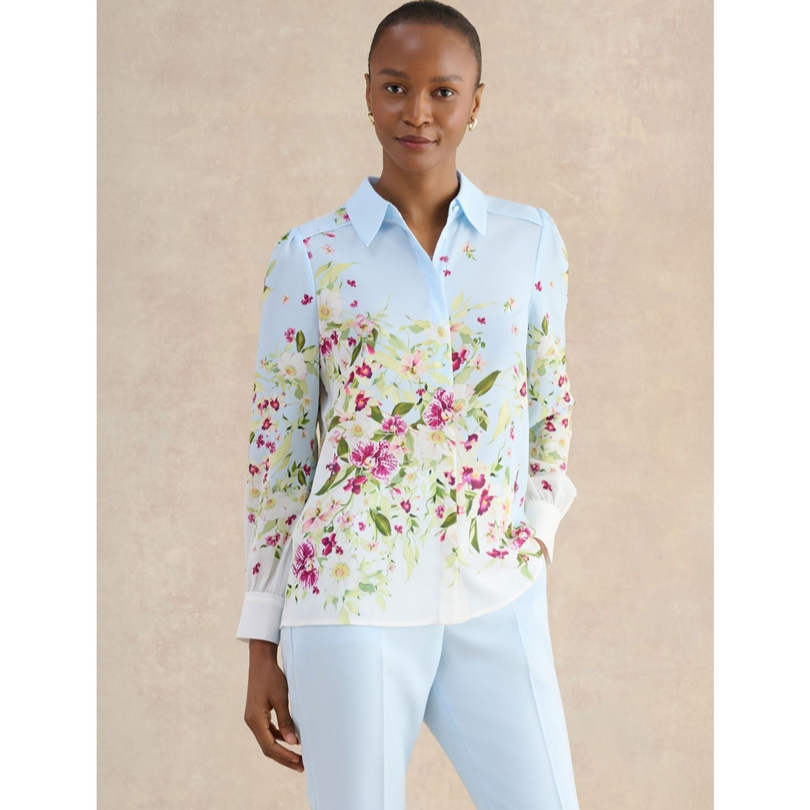 Hobbs London Sabina Floral Placement Shirt women's