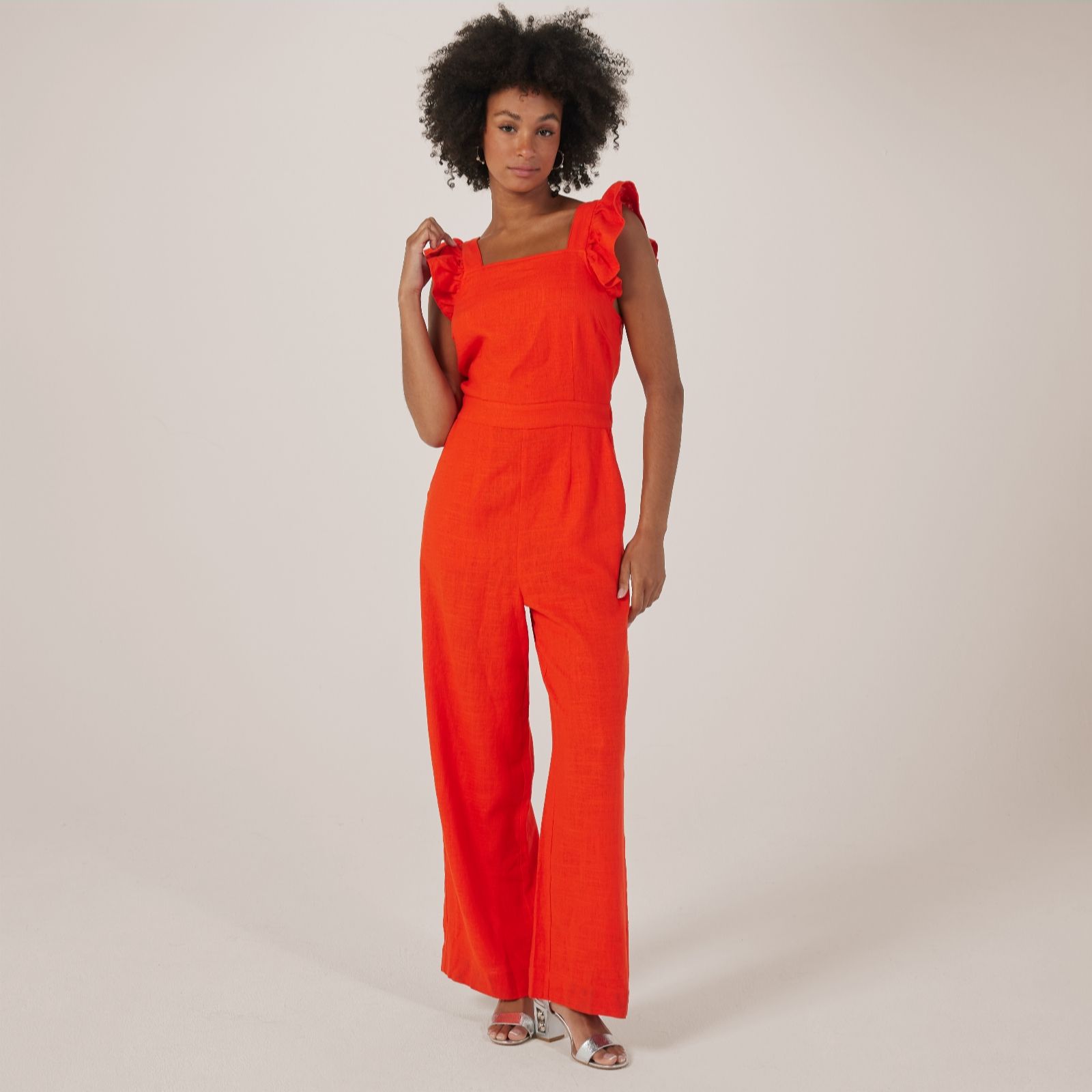 YAS Isma Ruffle Sleeve Jumpsuit