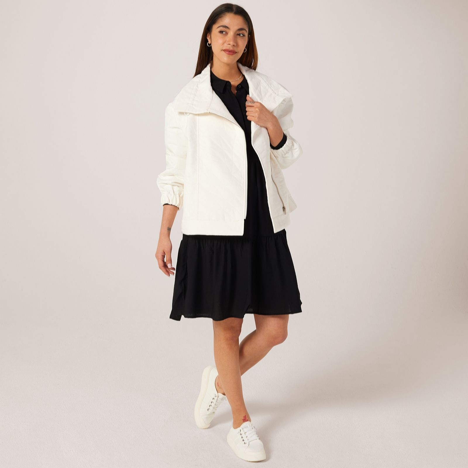 Marlawynne Cloud Quilted Jacquard Spring Jacket