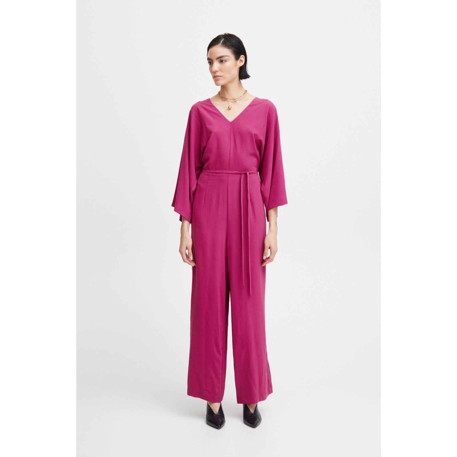 ICHI Leane V Neck Jumpsuit