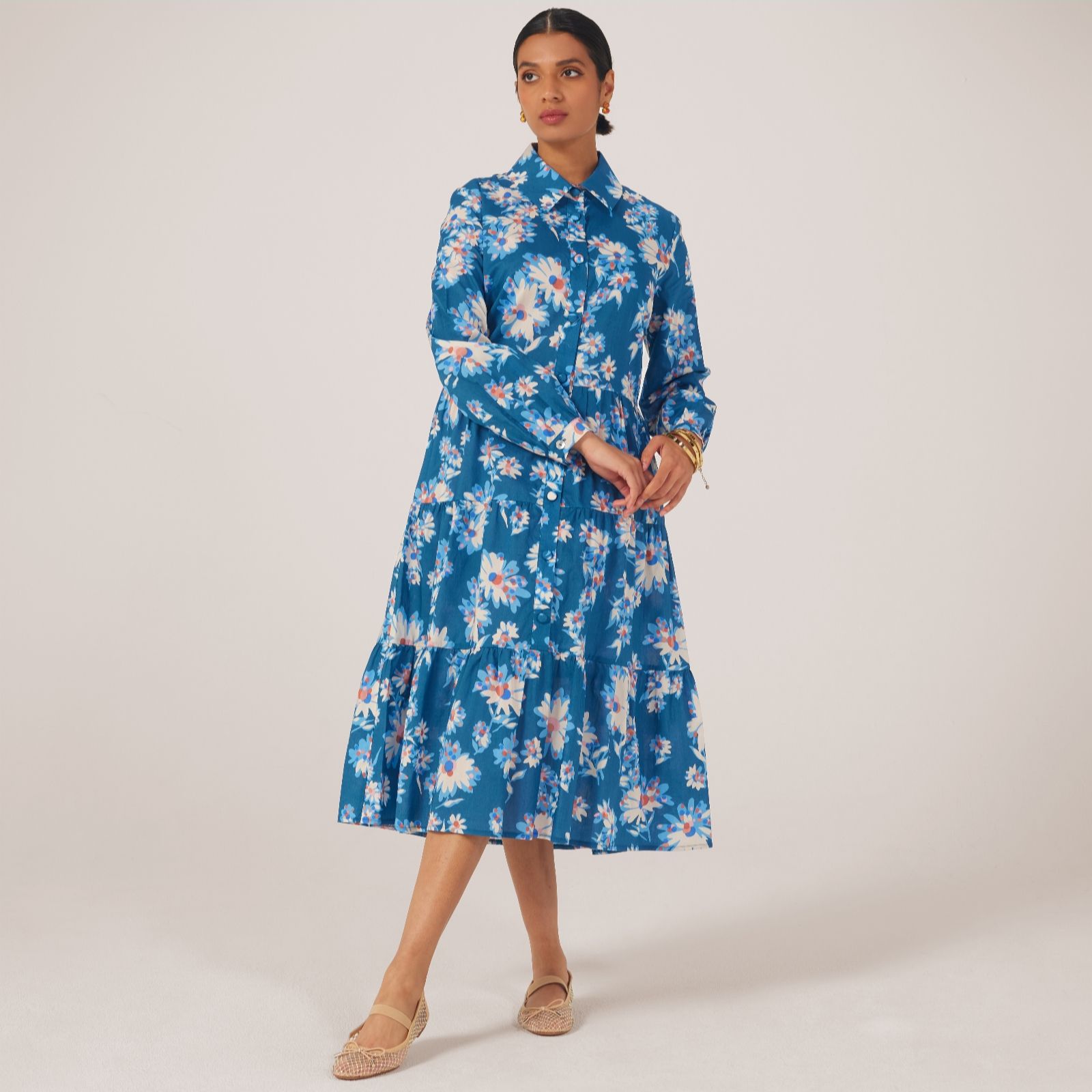 Helene Berman Made with Liberty Fabric Shirt Dress