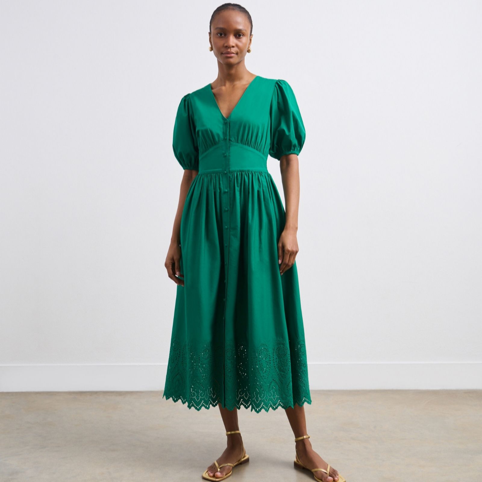 Finery Chelsea Cutwork Embroidery Hem Dress